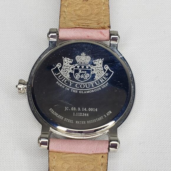 JUICY COUTURE Born In The Glamorous USA Pink Watch Dog Charm Baterry Works main image 9